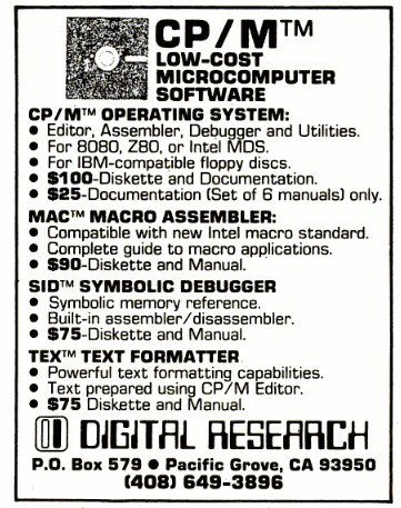 CP⁄M Ad Dec 11 1978