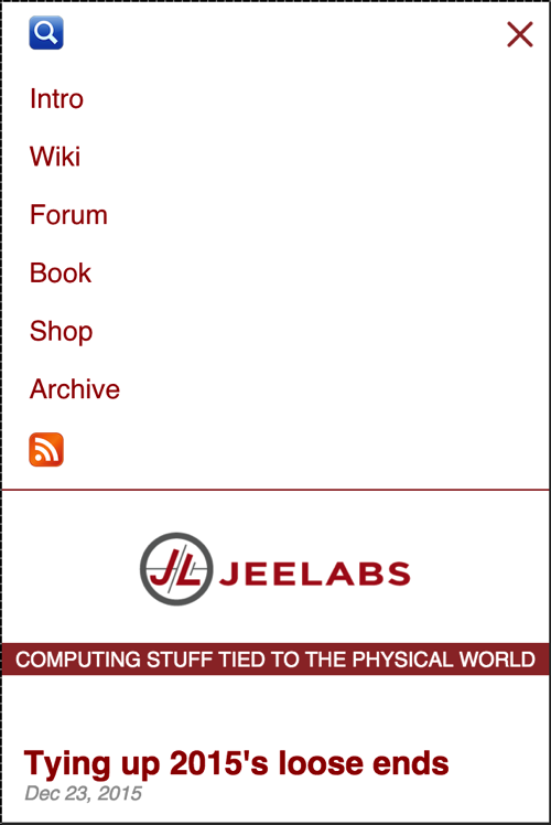 Weblog menu