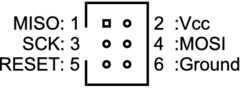 ISP 6 way pinout
