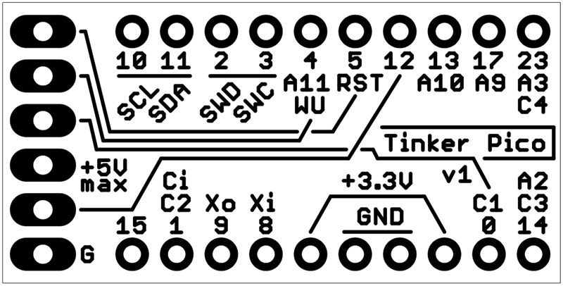 Tinker pico v1 silkscreen